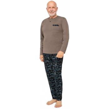 Marcel 412 pánské pyžamo dlouhé khaki