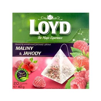 Loyd ovocný čaj aromatizovaný maliny a jahoda 20 x 2 g