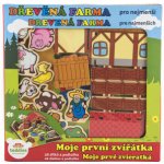 Domeček dřevěná farma Moje první zvířátka 31x31cm 28ks+podložka v krabici MPZ – Zbozi.Blesk.cz
