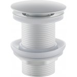 Cerano Umyvadlová výpusť, 5/4“ click-clack bez přepadu, bílá matná, CER-CC-W – Zboží Mobilmania