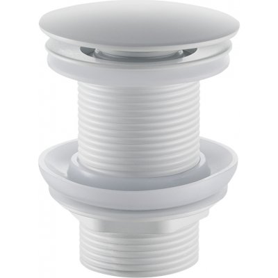 Cerano Umyvadlová výpusť, 5/4“ click-clack bez přepadu, bílá matná, CER-CC-W – Zboží Mobilmania