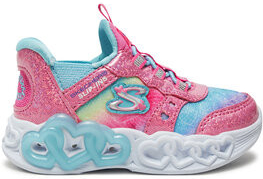 Skechers Infinite Heart Lights 303755N/PKMT stříbrná