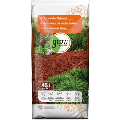 GROW by OBI Dekorativní mulčovací kůra mahagonová 45 l – HobbyKompas.cz