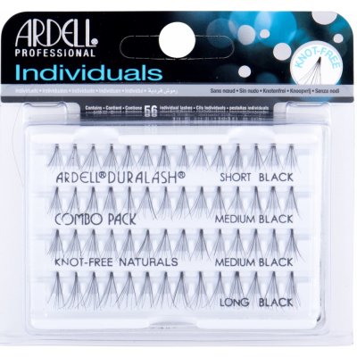 Ardell Combo Pack Mix umělé řasy v trsech profesionální 650634 trsových řas bez uzlíku černé Short Medium a Long 56 trsů