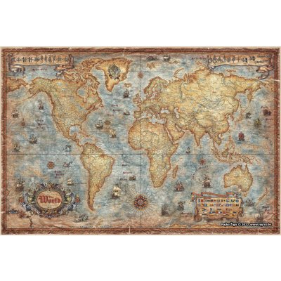 RayWorld Svět - nástěnná mapa Ray World 136 x 92 cm Varianta: bez rámu v tubusu, Provedení: laminovaná mapa v lištách – Zbozi.Blesk.cz