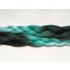 Příčesek do vlasů Kanekalon Easy Braid a Miss Rola Barva: 1B/D-MINT/L-MINT (black-mint shaded, ombré černá-mentol), Značka: Miss Rola