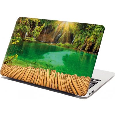 Sablio Samolepka na notebook Jezírko s vodopádem - 38x26 cm – Zboží Živě