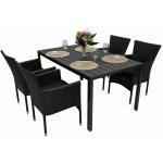 DEOKORK Zahradní ratanová sestava PALERMO 1+4 stůl 150x90 cm – Hledejceny.cz