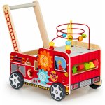 ECOTOYS Dřevěné vzdělávací chodítko s kostkami pro děti Fire Brigade – Sleviste.cz