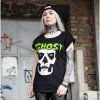 Dámské tričko s potiskem URBAN CLASSICS Ghost Skull černá