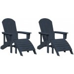 OMAXI 902283 Zahradní lounge nábytek 2 ks Námořnická modrá 74 x 82 x 90 cm – Hledejceny.cz