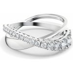 Swarovski Třpytivý dvojitý prsten Twist 5572716 – Zboží Dáma