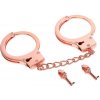 SM, BDSM, fetiš LateToBed BDSM Line Cuffs with Skull Keys Rose Gold