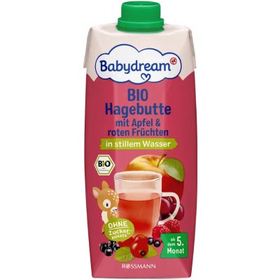 Babydream BIO ovocný nápoj šípek jablko a červené plody 500 ml – Zboží Dáma
