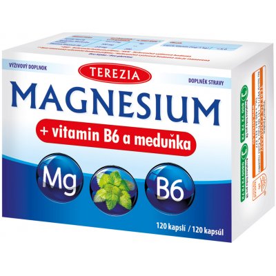 Terezia Magnesium+vitamin B6 a meduňka 120 kapslí – Hledejceny.cz