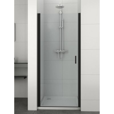 Sanotechnik Otočné sprchové dveře do niky Elite T80B, černá, 78-80 x 195 cm – Zboží Dáma