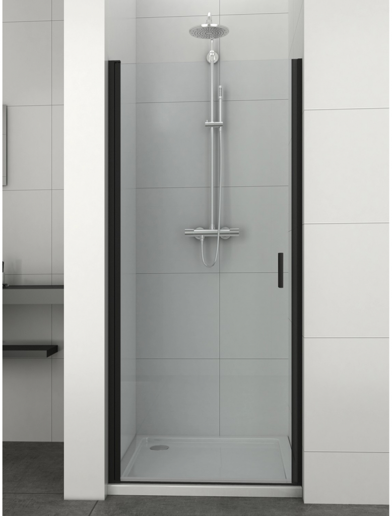 Sanotechnik Otočné sprchové dveře do niky Elite T80B, černá, 78-80 x 195 cm