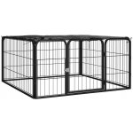 vidaXL Ohrádka pro psy 4 panely černá 50 x 100 cm práškovaná ocel – Zboží Dáma