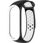 Eternico Sporty pro Xiaomi Mi band 5, 6, 7 solid black and white APW-XMI7SP-SBW – Hledejceny.cz