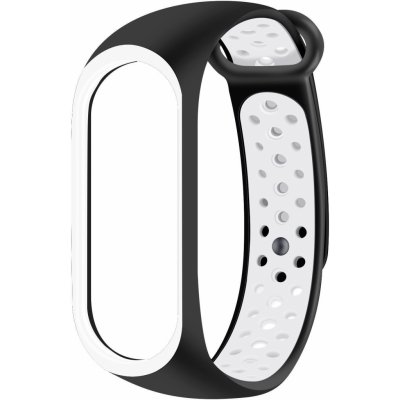 Eternico Sporty pro Xiaomi Mi band 5, 6, 7 solid black and white APW-XMI7SP-SBW – Hledejceny.cz