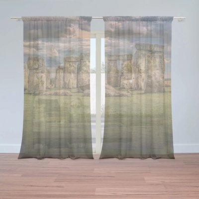 Sablio Záclony Stonehenge: 2ks 150x250cm – Hledejceny.cz