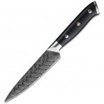 Swityf kuchyňské nože Damaškový užitkový nůž rukojeť G10 DUK BK 12,5 cm