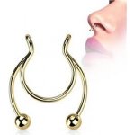 Šperky4U falešný piercing do nosu septum ST0017-GD – Zboží Mobilmania