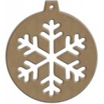 Dřevěný výřez k dekoraci Gomille, závěsný, 5x10 cm Ozdoba – Zboží Dáma