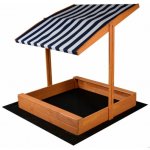 Baby Mix Stříška pro dětské dřevěné pískoviště 120x120 cm modro-bílá – Sleviste.cz