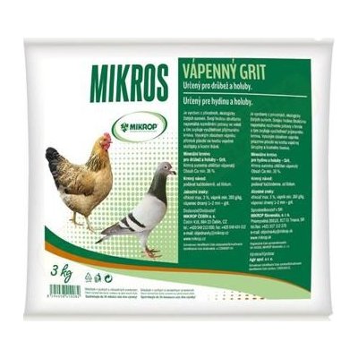 Mikros VPC vápenný grit plv 10 kg – Zboží Dáma