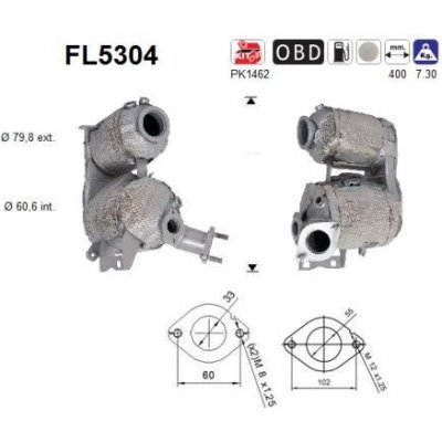 Filtr sazových částic, výfukový systém AS FL5304 – Sleviste.cz