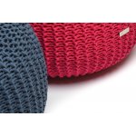 Justin Design Pletený puf velký šedomodrý – Zboží Dáma