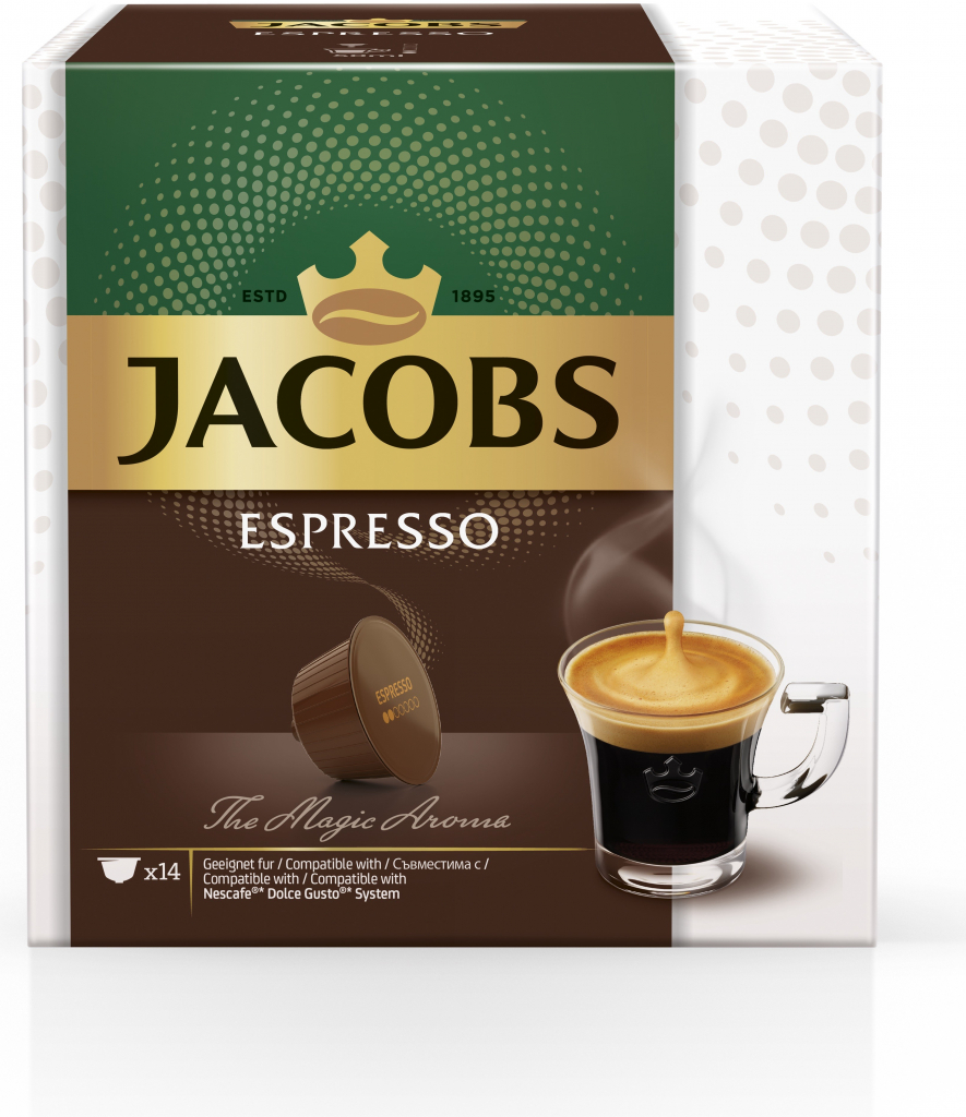 Jacobs Douwe Egberts Kapsle Espresso do Dolce Gusto 14 ks od 109 Kč -  Heureka.cz