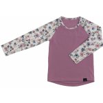 Esito Dívčí triko s dlouhým rukáv Violet flowers fialová – Zboží Dáma