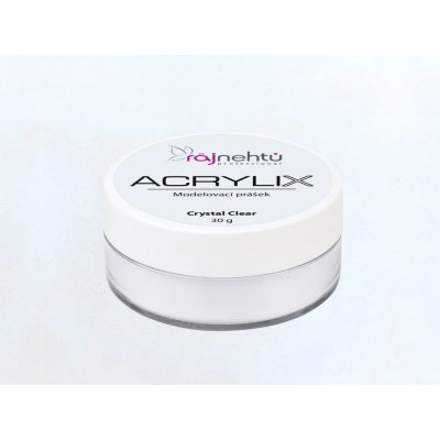 Ráj nehtů Akrylový prášek ACRYLIX Crystal Clear 30 g – Zboží Mobilmania