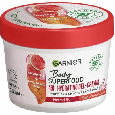 Garnier Body Superfood Hydrating Gel-Cream ( dehydratovaná pokožka ) hydratační gelový krém s melounem 380 ml – Hledejceny.cz