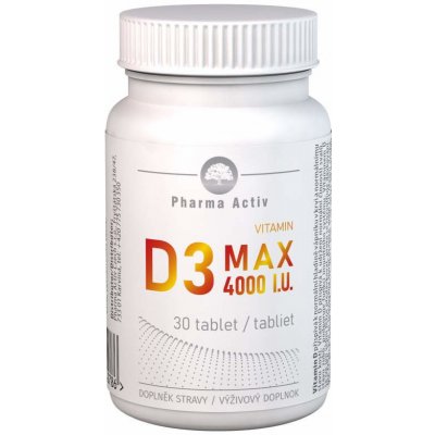 Pharma Activ Czech Vitamin D3 MAX 4000 I.U. 30 tablet – Hledejceny.cz