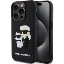 Karl Lagerfeld 3D Rubber Karl and Choupette iPhone 15 Pro černé