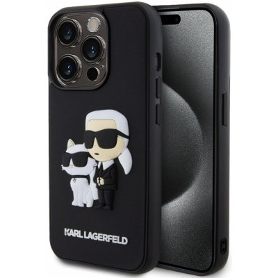 Karl Lagerfeld 3D Rubber Karl and Choupette iPhone 15 Pro černé – Zbozi.Blesk.cz