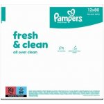 Pampers Fresh Clean Baby dětské čisticí ubrousky 12 x 80 ks – Zboží Dáma