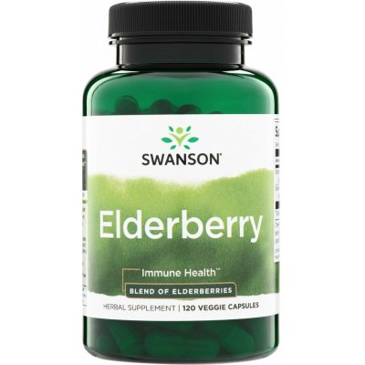 Swanson Elderberry 120 rostlinných kapslí – Hledejceny.cz