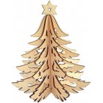 Amadea Dřevěný 3D stromek výška 15 cm – Hledejceny.cz