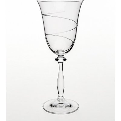 Bohemia Crystal broušené skleničky na víno Angela Spirála 6 x 250 ml – Zbozi.Blesk.cz