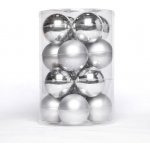 decoDoma Sada vánočních ozdob STŘÍBRNÁ 16 ks pr. 8 cm – Hledejceny.cz