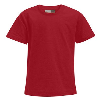 Dětské prémiové bavlněné tričko Promodoro červená ohnivá – Zboží Mobilmania