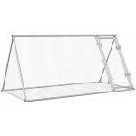 shumee Klec pro králíky stříbrná pozinkovaná ocel 200 x 105 x 91 cm – Zboží Dáma