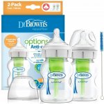 Dr. Brown´s kojenecká láhev širokohrdlá Options transparentní 2x150 ml – Hledejceny.cz