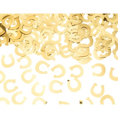 PartyDeco Konfety na stůl podkova 24x25mm zlatá 15g – Zboží Dáma
