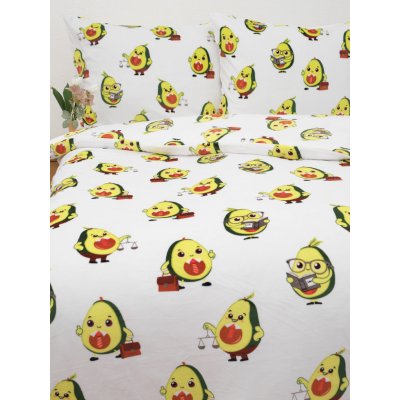 MKLuzkoviny.cz Povlečení mikroplyš Exclusive Advokádo bílé 140x200 70x90 – Zboží Dáma