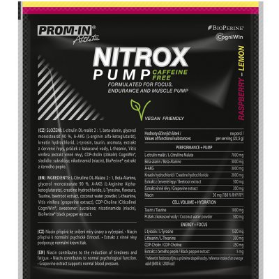 PROM-IN Nitrox Pump Caffeine Free 22,5 g – Zbozi.Blesk.cz